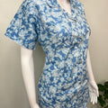 Sky Blue Classic Cotton Nightwear Set- Button Shirt & Pyjamas