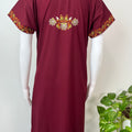 Maroon Luxury in Every Thread- Bizzylizzy Nighty