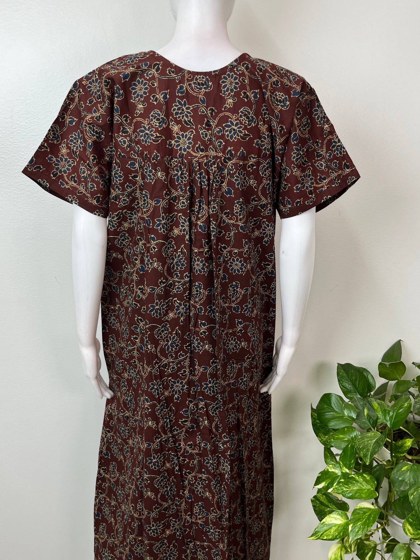 Brown 100% Cotton Nightgown for Women