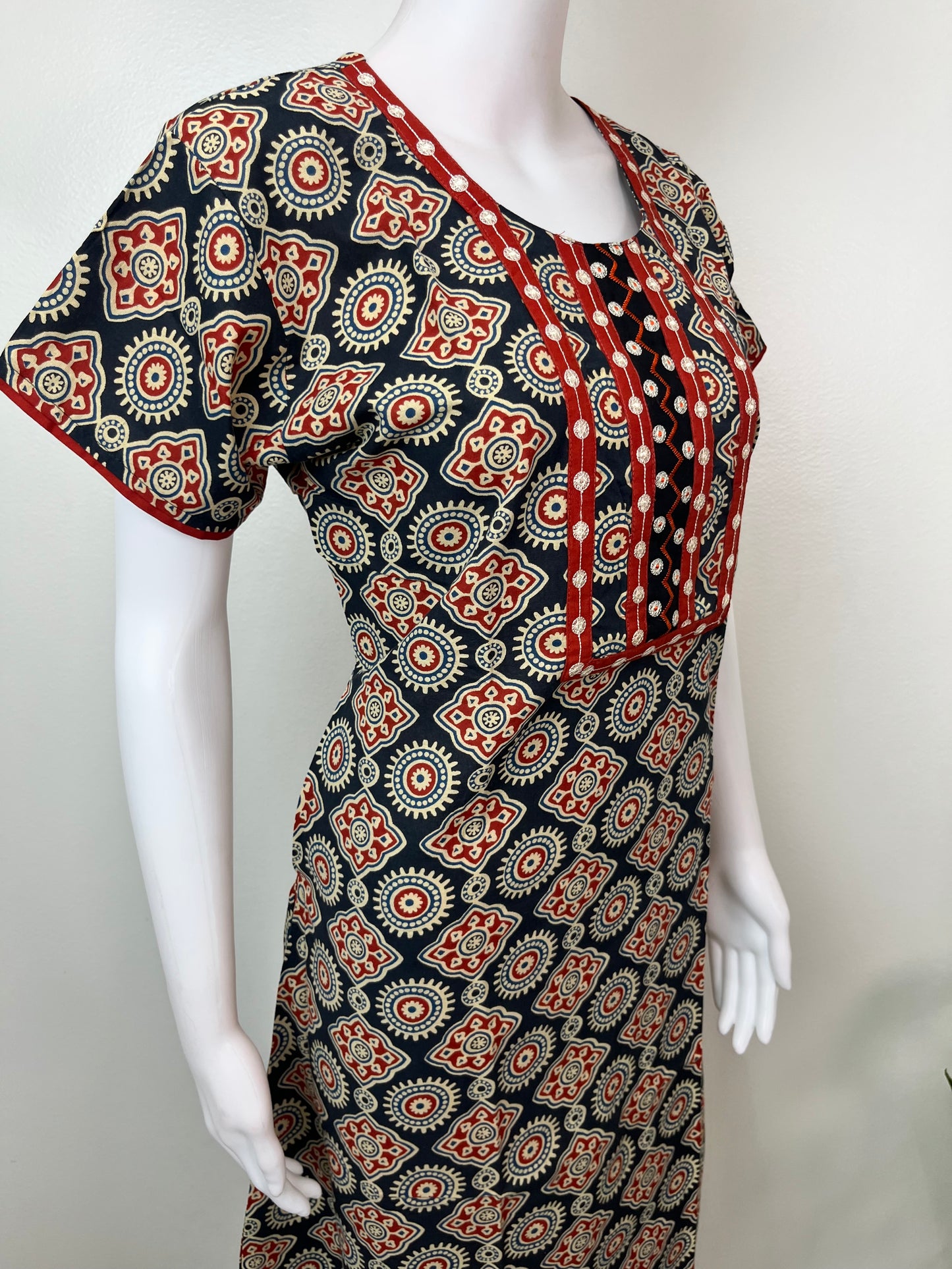 Black Pure Cotton Nighty for Women