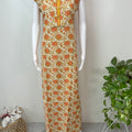 Yellow Floral Printed Cotton Nightgown