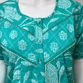 Teal Pure Cotton Nightgown for Women