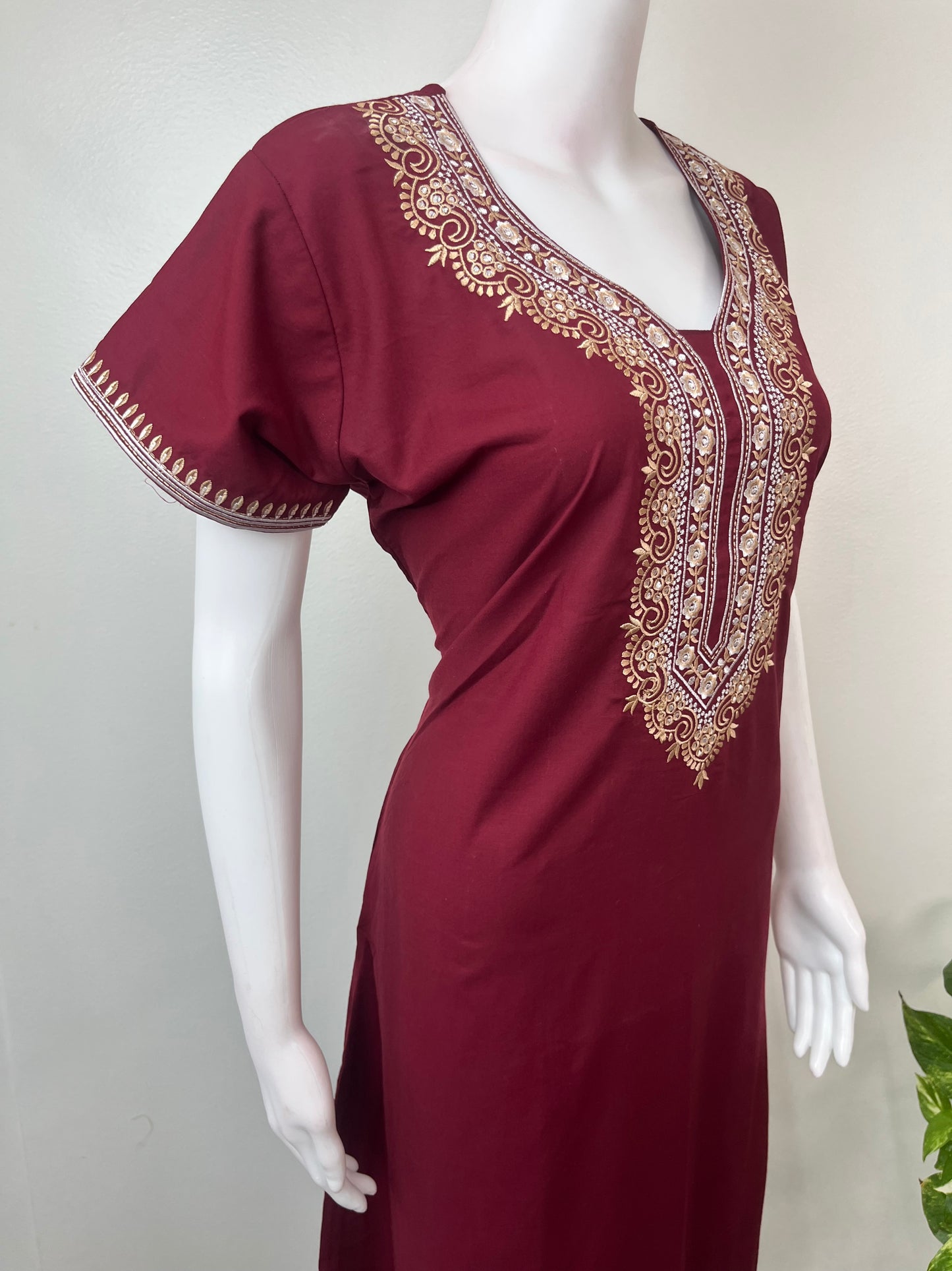 Maroon Classic Charm Bizzylizzy Nighty
