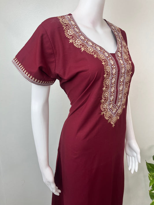 Maroon Classic Charm Bizzylizzy Nighty