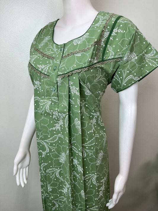 Emerald Green 100% Cotton Nightgown