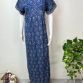 Royal Blue Elegant & Breathable Pure Cotton Nightgown