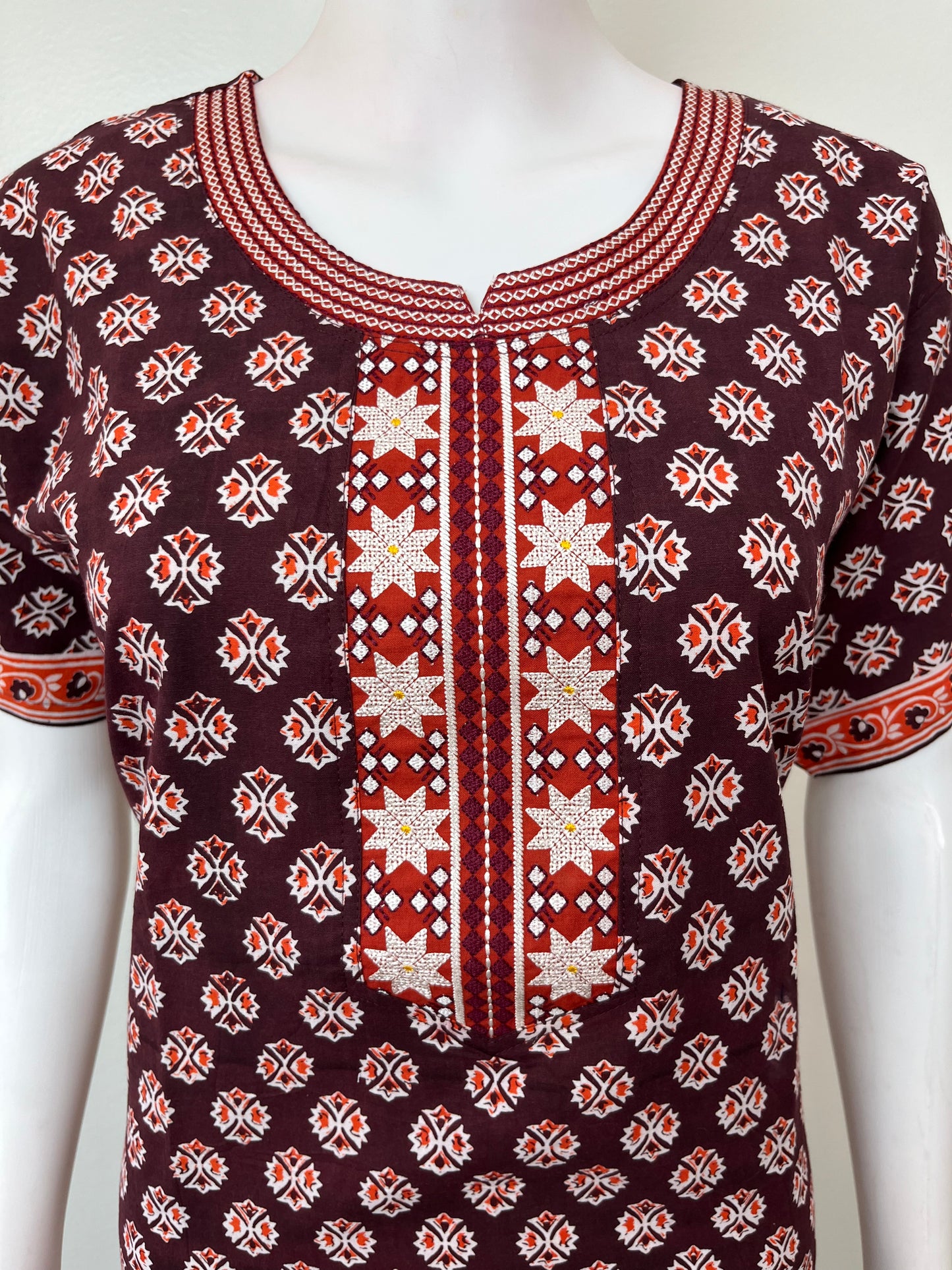 Wine Pure Cotton Nighty Soft & Comfortable