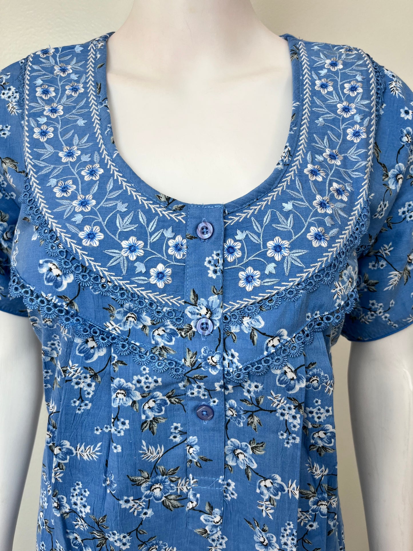 Royal Blue Elegant & Stylish Bizzylizzy Crush Nighty for Women