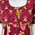 Maroon Pure Cotton Nightgown for Women