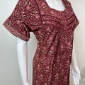 Maroon Pure Cotton Nightgown Soft & Breathable