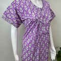 Lavender Pure Cotton Nighty for Women