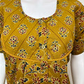 Mustard Double Printed Pure Cotton Nighty