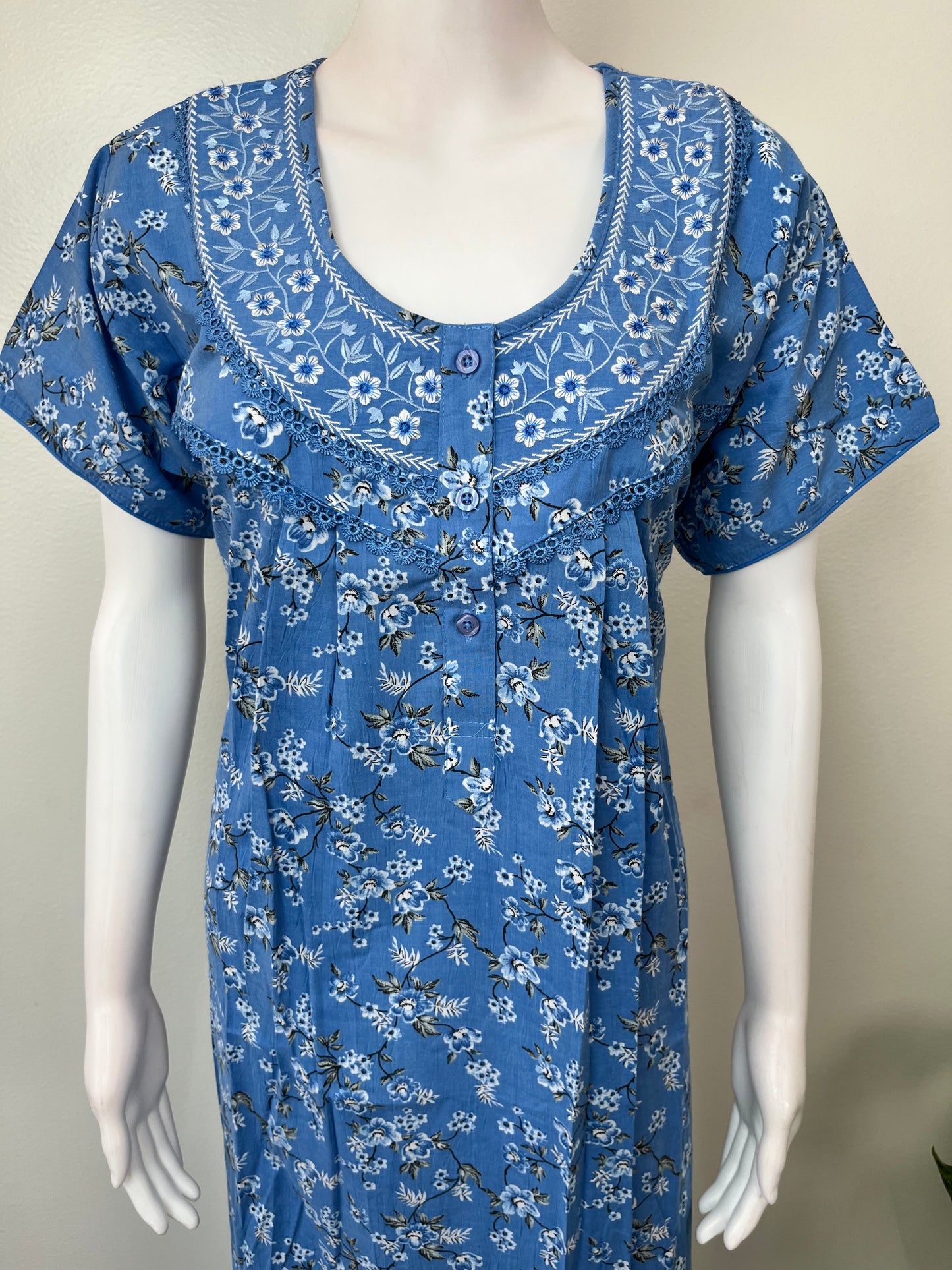 Royal Blue Elegant & Stylish Bizzylizzy Crush Nighty for Women