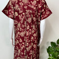 Red Pure Cotton Nightgown for Women