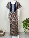 Navy Blue A-Line Style Cotton Nighty