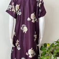Purple Satin Fabric Elegant Nighty