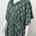 Green Rayon Fabric Kaftan Elegant & Classy