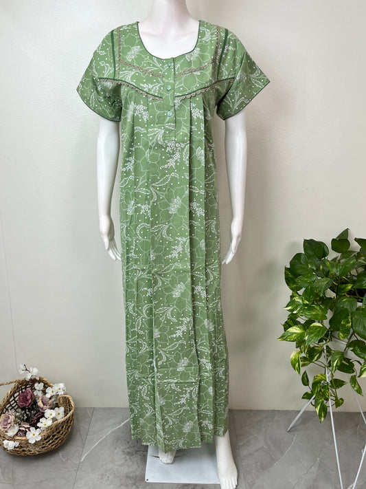 Emerald Green 100% Cotton Nightgown