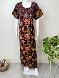 Wine Pure Cotton Nightgown Soft & Breathable