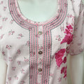 Boutique Cotton Nightgown with Elegant Embroidery