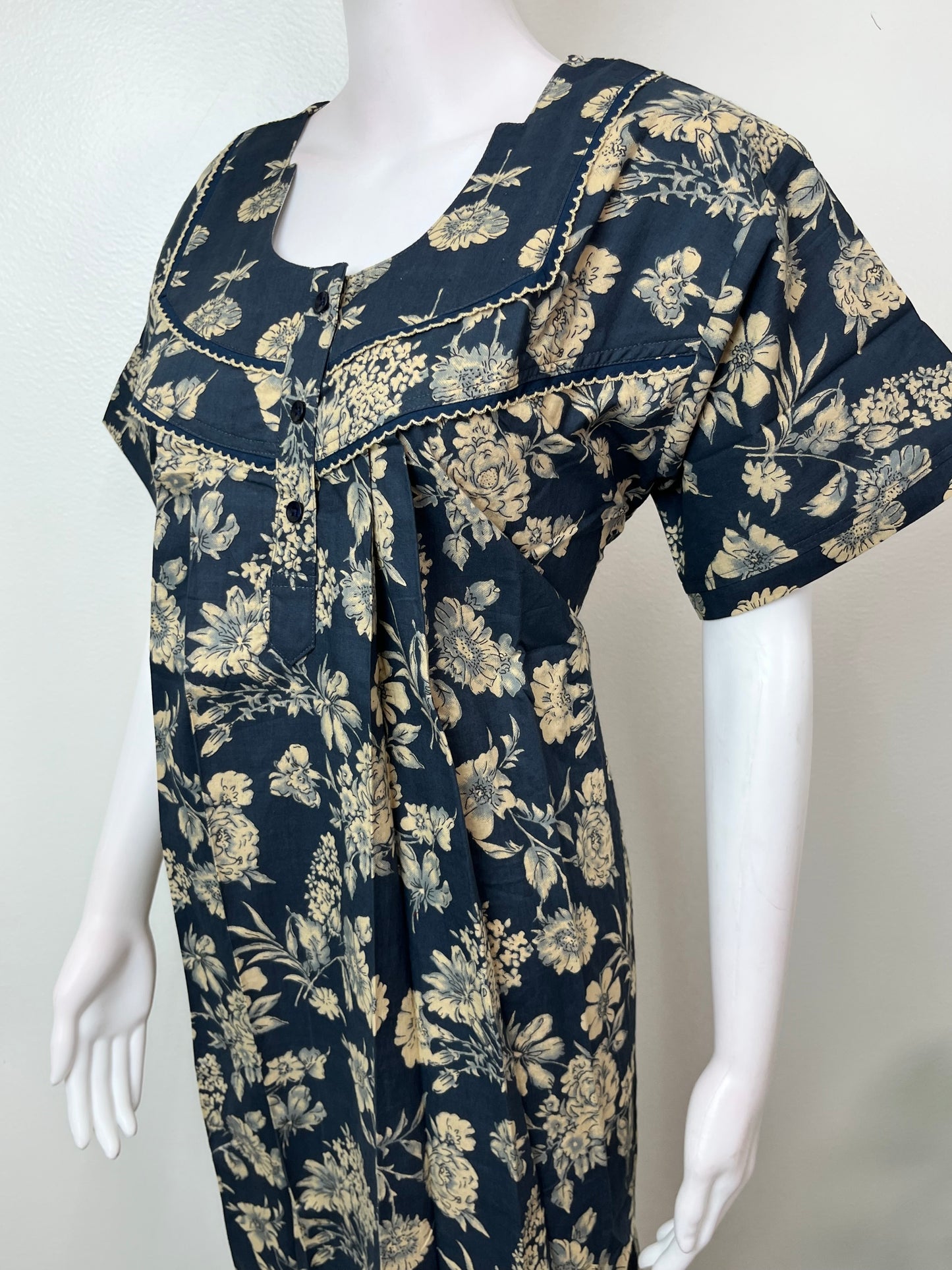 Charcoal Grey Pure Cotton Nighty Soft & Comfortable