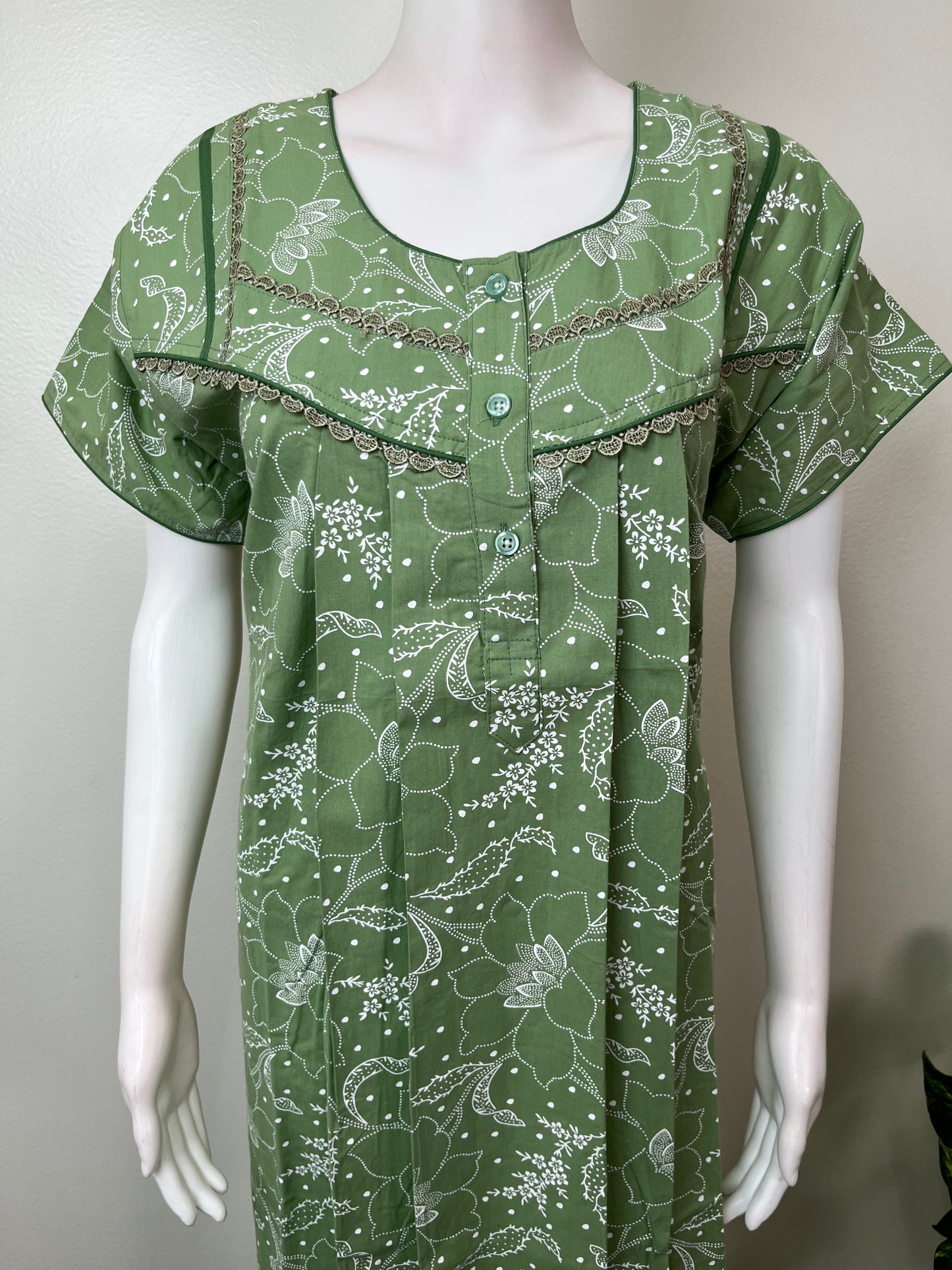 Emerald Green 100% Cotton Nightgown