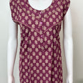 Purple Pure Cotton Sleeveless Nightgown