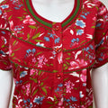 Red Pure Cotton Nightgown for Women