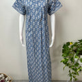 Gray Pleated Style 100% Cotton Nightgown