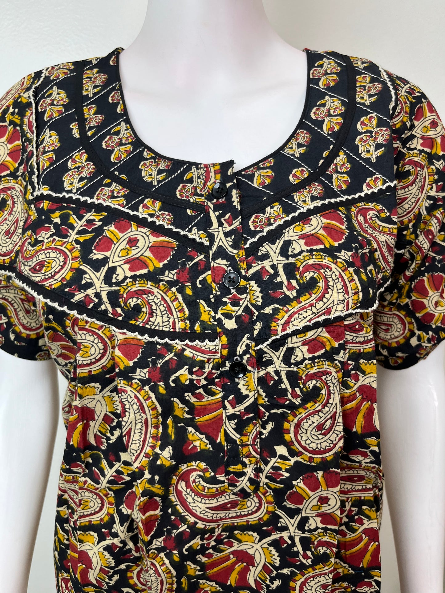 Black Pure Cotton Elegant & Breathable Nighty