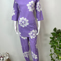 Lavender Cambric Cotton Night Suit