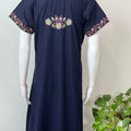 Navy Blue Bizzylizzy Bliss Embroidered Nighty