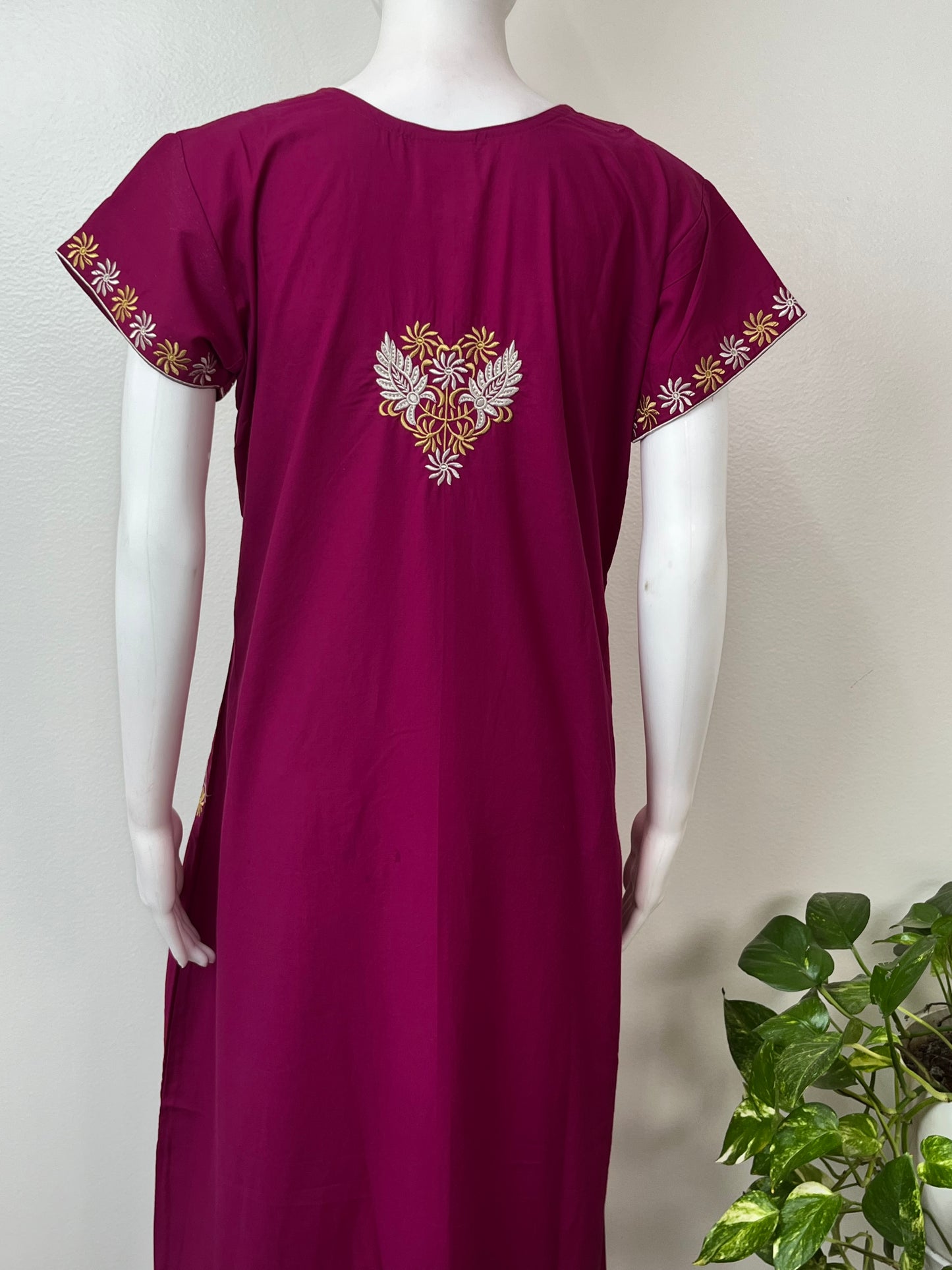 Hot Pink Timeless Embroidered Bizzylizzy Nightgown