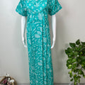 Teal Pure Cotton Nightgown for Women