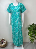 Teal Pure Cotton Nightgown for Women
