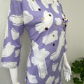 Lavender Emrbroidered Pure Cotton Nightwear-Co-ord Style