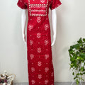 Red Batik Print Pure Cotton Nighty