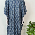 Blue Rayon Fabric Elegant Kaftan