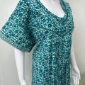 Teal Blue Pure Cotton Women's Nightgown