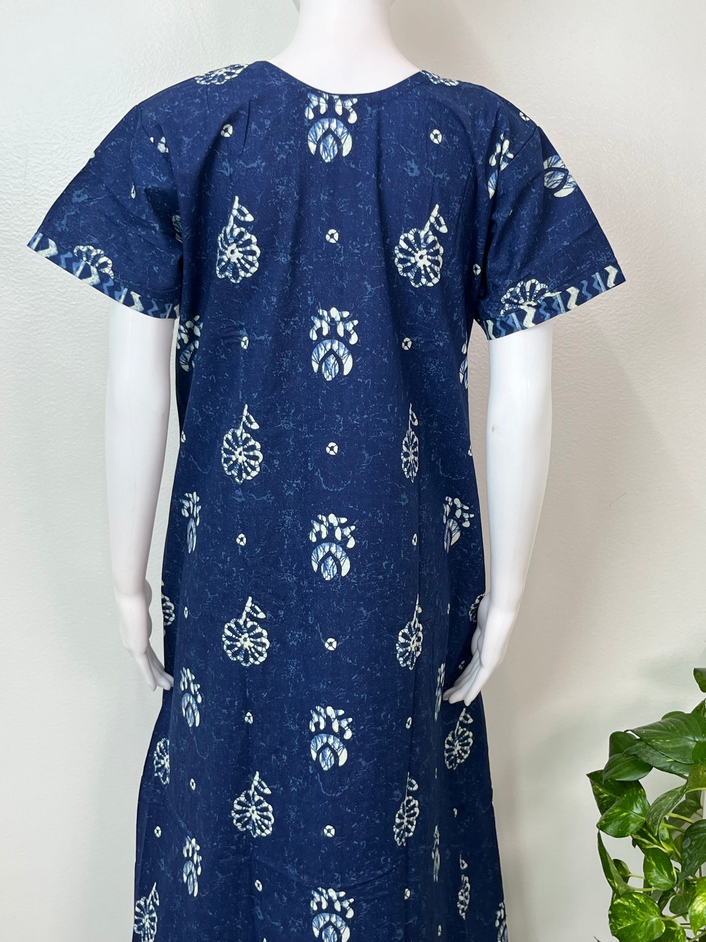 Royal Blue Pure Cotton Women’s Nightgown