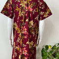 Maroon Pure Cotton Nightgown for Women