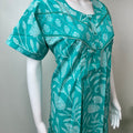 Teal Pure Cotton Nightgown for Women