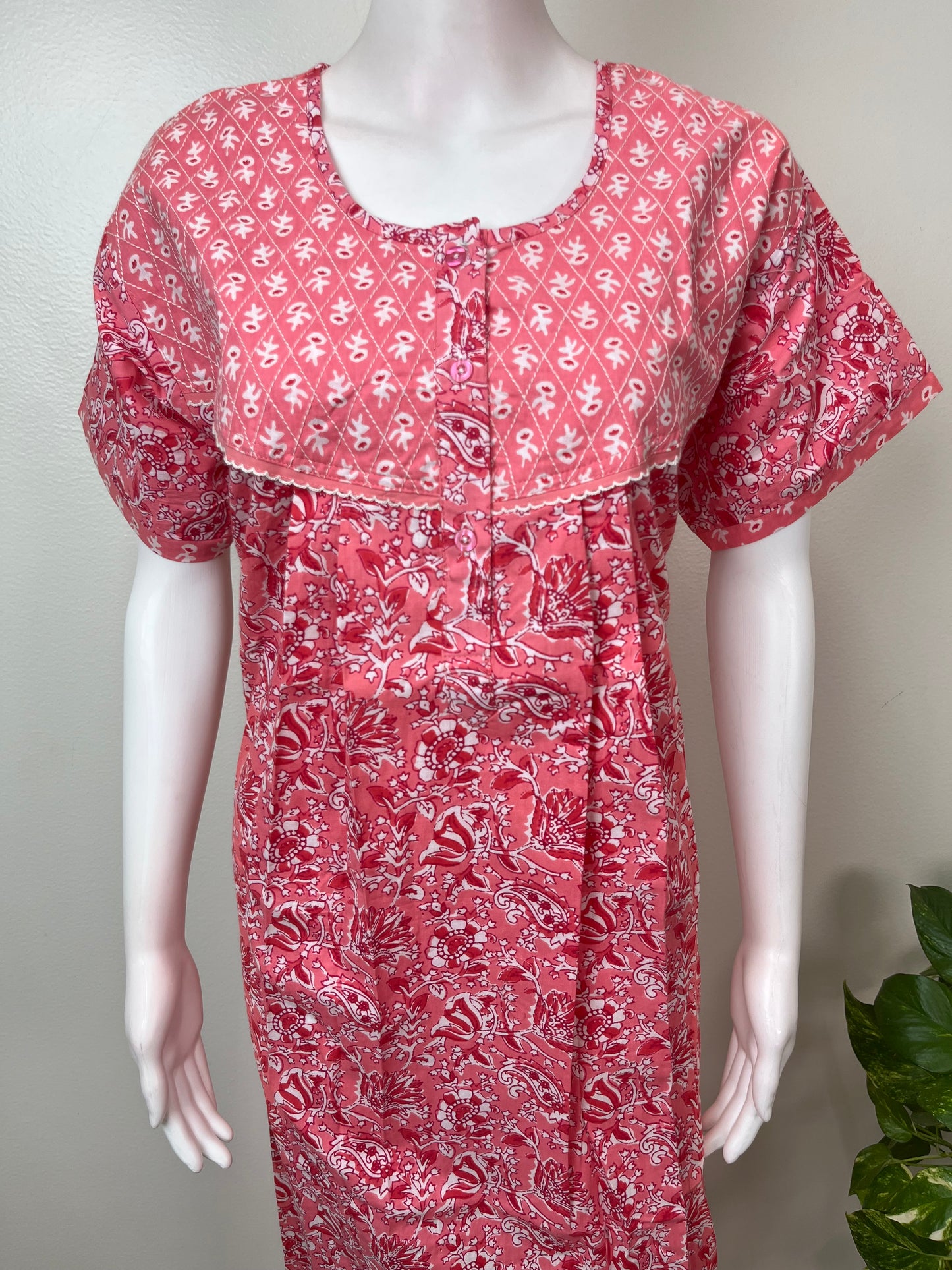 Baby Pink 100% Cotton Women’s Nighty