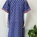 Royal Blue Printed Pure Cotton Nightgown