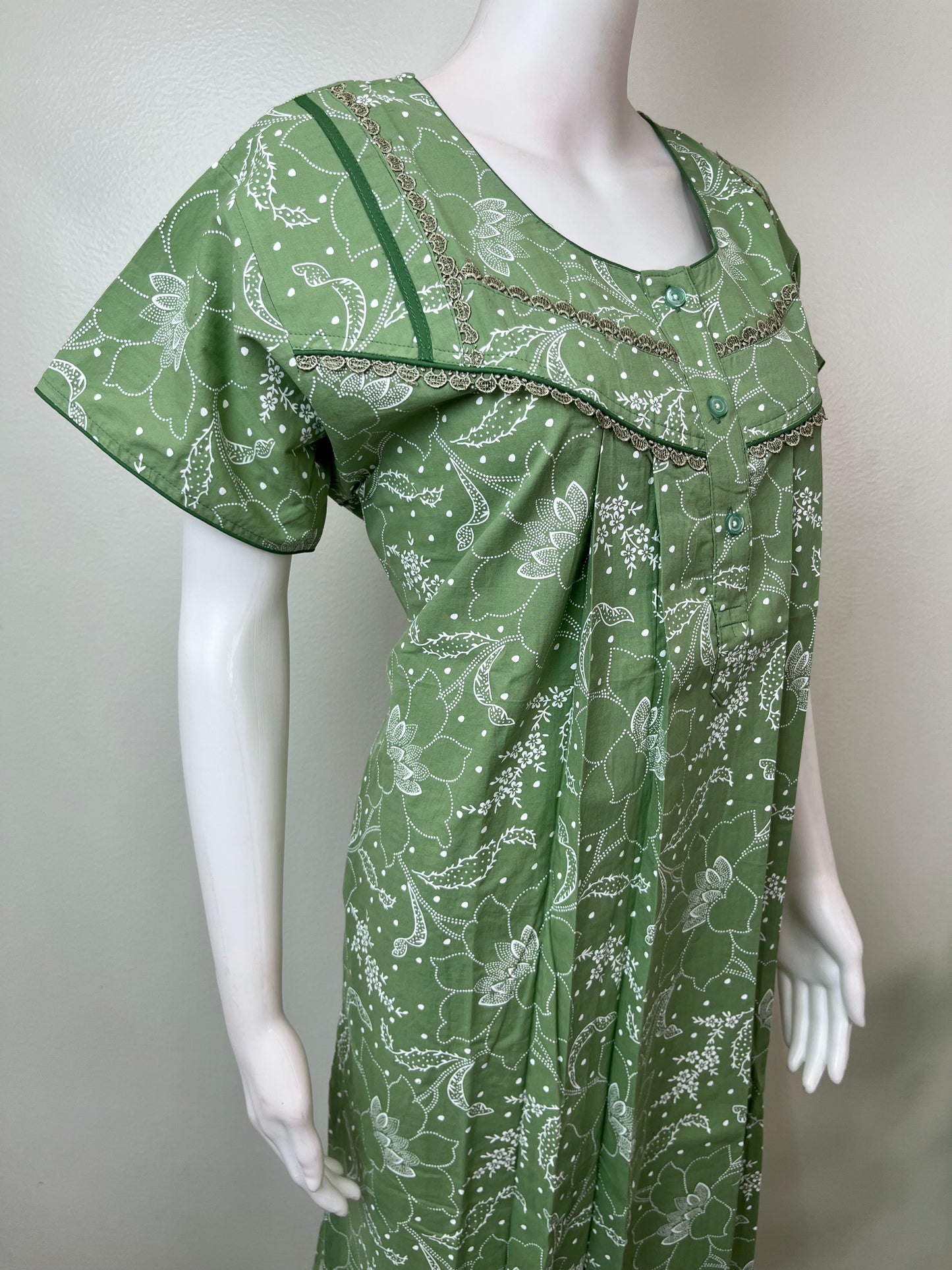 Emerald Green 100% Cotton Nightgown