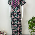 Black Elegant Printed Pure Cotton Nighty