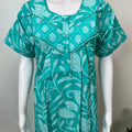 Teal Pure Cotton Nightgown for Women
