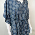 Blue Rayon Fabric Elegant Kaftan