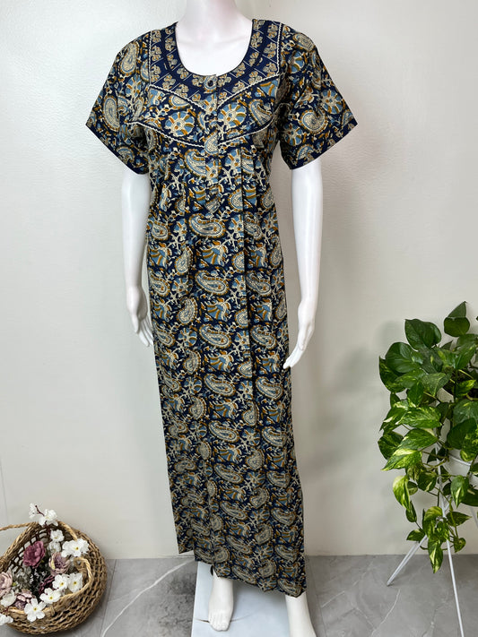 Royal Blue 100% Cotton Nighty Soft & Comfortable