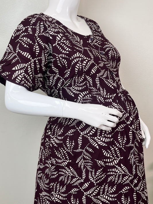 Rayon Fabric Maternity and Feeding Nighty for Women Daily Wear
